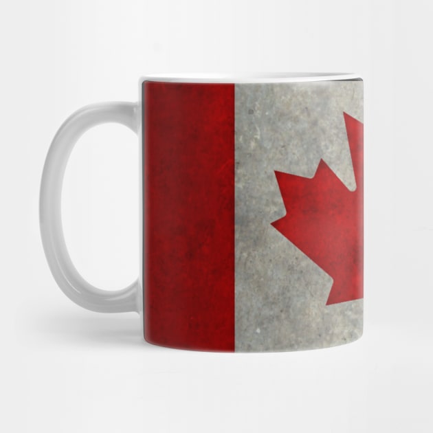 A distressed canadian flag of canada by Guntah